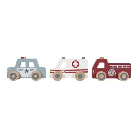 Σετ 3 ξύλινα οχήματα έκτακτης ανάγκης-Little Dutch LD4388