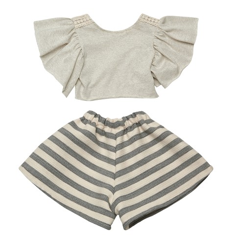 TC SANDSTONE STRIPED KNITTED SET W/TOP SHORTS KID & ACC