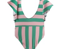 TC T-SEA STRIPED BACKLESS ONE PIECE AND SKIRT &amp;amp; ACC
